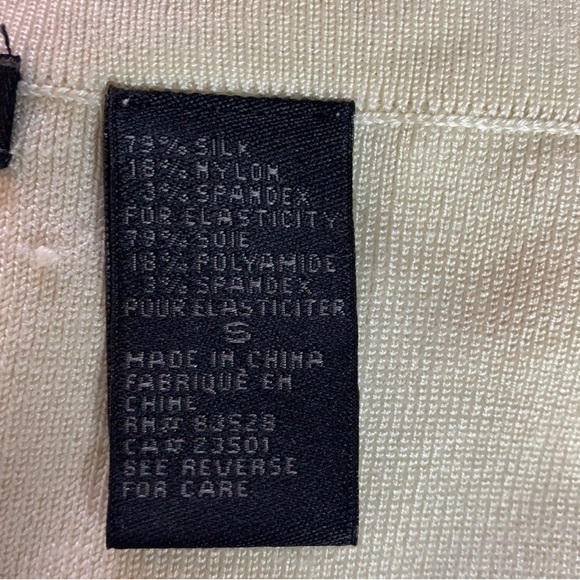 Easel cream floral sequinned cardigan with cream top size S - Picture 9 of 11